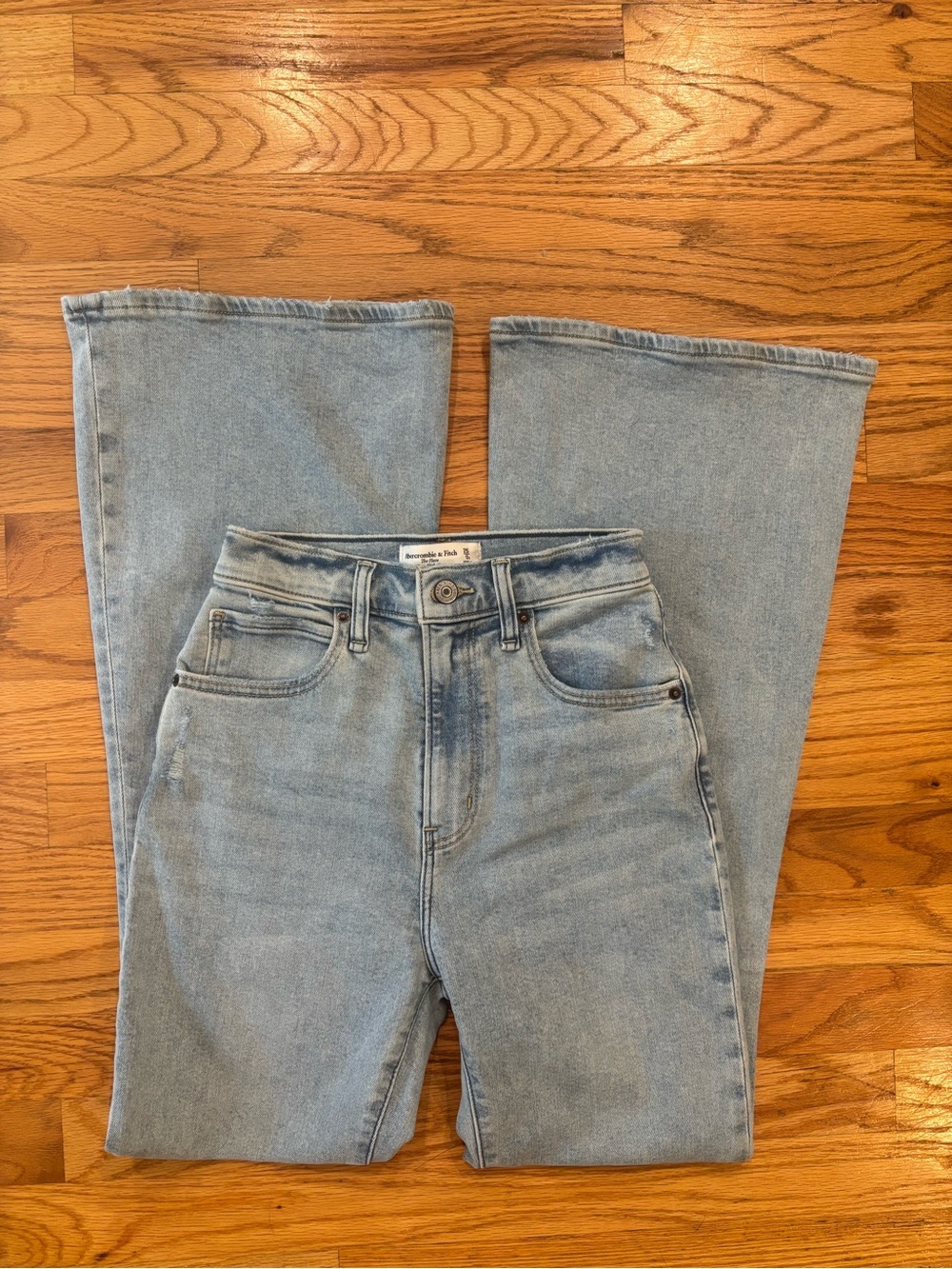 Women's Abercrombie & Fitch Light Blue High-Rise Wide Leg Jeans